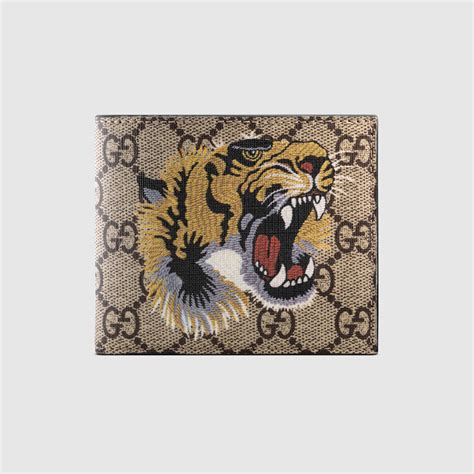 gucci mens leather wallet|gucci wallet men tiger.